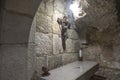 BETHLEHEM, Palestine, January 28, 2020: Caves under the Basilica of the Nativity in Bethlehem