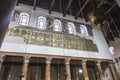 Bethlehem, Palestine - January 28, 2020: Fragment of the renovated interior of the Basilica of the Nativity in Bethlehem Royalty Free Stock Photo