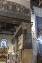 Bethlehem, Palestine - January 28, 2020: Fragment of the renovated interior of the Basilica of the Nativity in Bethlehem Royalty Free Stock Photo