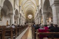 Bethlehem, Palestine. January 28, 2020: Interior of the Church of St. Catherine Royalty Free Stock Photo