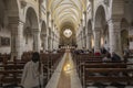 Bethlehem, Palestine. January 28, 2020: Interior of the Church of St. Catherine Royalty Free Stock Photo