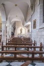 Bethlehem, Palestine. January 28, 2020: Part of Interior of the Church of St. Catherine in Bethlehem Royalty Free Stock Photo