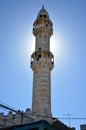 Bethlehem, Palestine. January 6th 2017 - Minaret of the mosque i Royalty Free Stock Photo