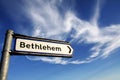 Bethlehem road sign Royalty Free Stock Photo