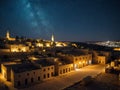 Bethlehem s Night A Serene Stable under Starry Skies.AI Generated