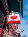 Bethnal Green Post Office sign, copy space. Royalty Free Stock Photo