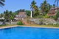 Bethsaida, Kerala, India, March, 09, 2019. Restaurant on Ayurvedic resort Bethsaida Hermitage