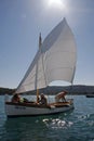 Traditional wooden sailboats during the regatta Latin Sail Royalty Free Stock Photo