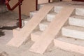 Beton stairs with stair nosing close up
