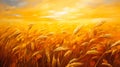 The Betrayal of Eden: An Abstract Field of Wheat Against a Sun S
