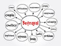 Betrayal mind map, concept for presentations and reports