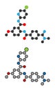 Betrixaban anticoagulant drug molecule Royalty Free Stock Photo