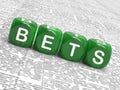 Bets Dice Show Gambling Chance Or Sweep Stake Royalty Free Stock Photo