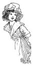 Betsy Ross Girl vintage illustration