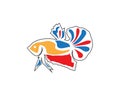 Betta fish logo vector template Royalty Free Stock Photo