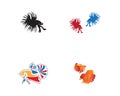Betta fish logo vector template Royalty Free Stock Photo