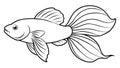 Bette Fish Vector Illustration for Your Design Needs Royalty Free Stock Photo