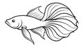 Bette Fish Vector Illustration for Your Design Needs Royalty Free Stock Photo