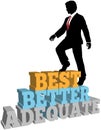 Better business man best self improvement Royalty Free Stock Photo