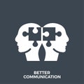 Better Communication Glyph Vector Icon.