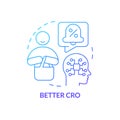 Better CRO blue gradient concept icon Royalty Free Stock Photo