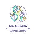 Better recyclability concept icon