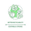 Better recyclability green concept icon
