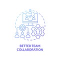 Better team collaboration blue gradient concept icon Royalty Free Stock Photo