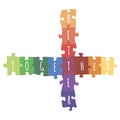 Better together logotype design made of puzzle vector colorful illustration