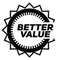 BETTER VALUE stamp on white Royalty Free Stock Photo