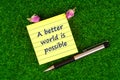 A better world is possible Royalty Free Stock Photo