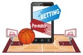 Betting and basketball Royalty Free Stock Photo