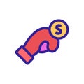 betting on the boxing icon vector. Isolated contour symbol illustration