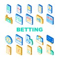 Betting On Gambling Collection Icons Set Vector