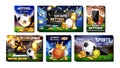 Betting Sports Promotional Posters Set Vector Royalty Free Stock Photo