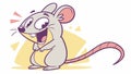 Bettong rodent horrified screams house vector Royalty Free Stock Photo