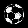 Soccer ball grunge vector, silhouette of soccer ball icon Royalty Free Stock Photo