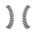 Baseball stitches vector design, softball Royalty Free Stock Photo