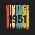 1951 vintage t shirt design vector, vintage design