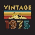 1975 vintage t shirt design vector, vintage design Royalty Free Stock Photo