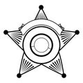 vector of Security Police badge, sheriff badge