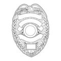 vector of Security Police badge, sheriff badge Royalty Free Stock Photo