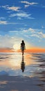 Betty\'s Beach Walk: A Romantic Illustration Of Chrome Reflections