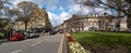 The Bettys Tea Room and cafe with floral display in Prospect Square, Harrogate, North Yorkshire