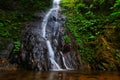 betung mountain waterfall during the dry season Royalty Free Stock Photo