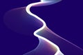 Beuatiful abstract background with smooth spectrum color gradient and white plame wave curve