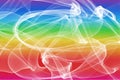 Beuatiful abstract background with smooth spectrum color gradient and white plame wave curve
