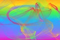 Beuatiful abstract background with smooth spectrum color gradient and white plame wave curve