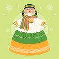 Beuatiful mexican doll illustration Vector illustration