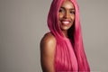 Beuaty black woman in wig